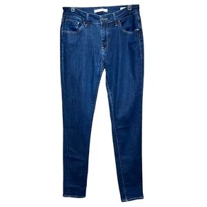 Mavi Alexa Mid-Rise Skinny Jeans Dark Wash Womens Denim Pants Size 28 READ